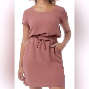 32 Degrees Ladies' Soft Twill Drawstring Dress Deco Rose Size M LNC